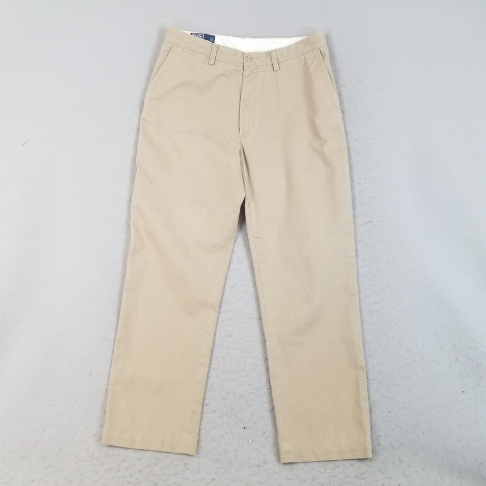 Polo Ralph Lauren Pants Mens 35x32 Khaki Prospect Pant Vintage 90s Cotton Chinos